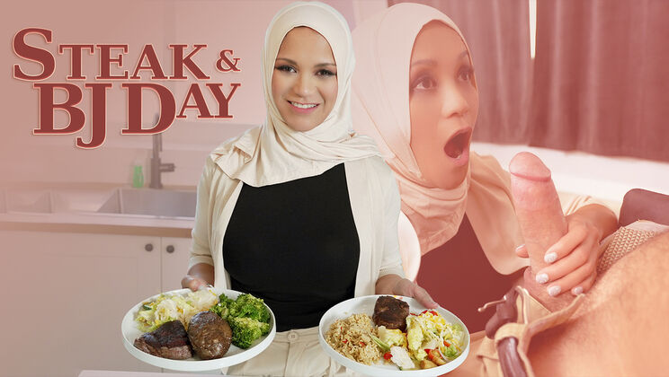 Hijab Mylfs - Sergeant Miles - Jazmine Cruz - Steak and Blowjob Day / 14.03.2023