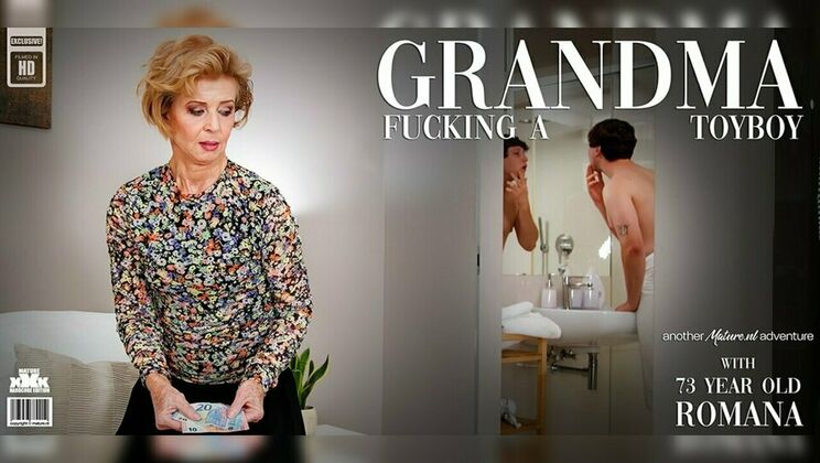Mature.nl - Romana - Lenny Yankee - Toyboy Lenny fucking 73 year old granny Romana in his bed and coming all over her ass / 25.12.2023